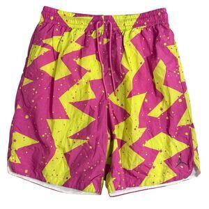 Nike Jordan Jumpman Poolside Shorts Swim Trunks 90s Retro Lightning Pink XLarge